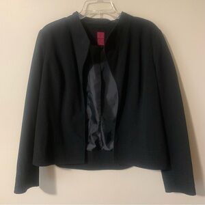 212‎ Collection black open blazer size 14 women EUC